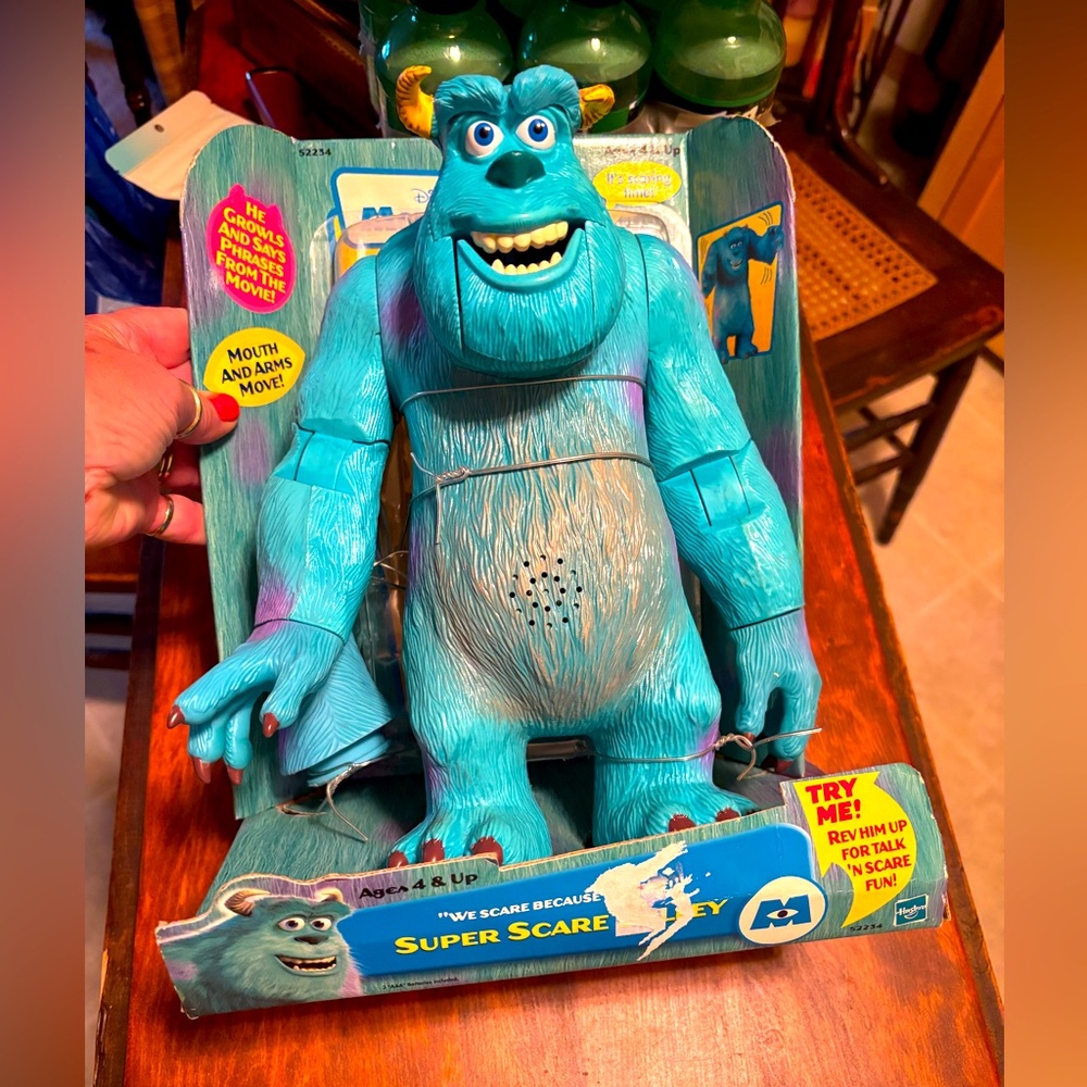 Pixar Hasbro Super Scarey Sulley Action Figure in original packaging